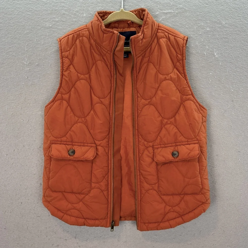 Janie and Jack little boy’s The Metropolitan quilted vest full zip copper puffer
